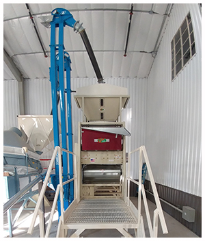 Installation of Clipper 334 seed cleaner