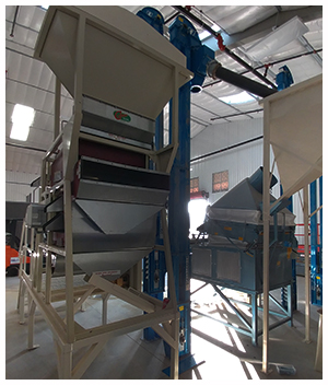 Installation of Clipper 334 Seed Cleaner with Leg & Surge Bin